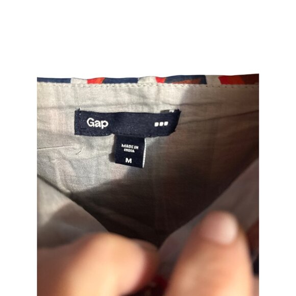 Gap Womens M Ruffled Off-Shoulder Geometric Print Maxi Dress With Tie Waist Mult - Picture 4 of 5